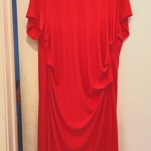 Pink formal drop waist dress below knee dress size 22